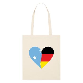 Micronesia Germany Heart - Stanley/Stella Bio-Stoffbeutel - Natur - Vorne