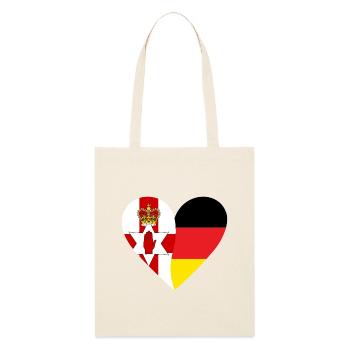 Irlande du Nord Allemagne Cœur - Tote bag bio Stanley/Stella - écru doux - Devant