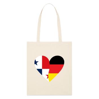 Panama Germany Heart - Stanley/Stella Organic Tote Bag - soft Ecru - Front