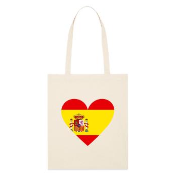 Spain Heart - Stanley/Stella Bio-Stoffbeutel - Natur - Vorne