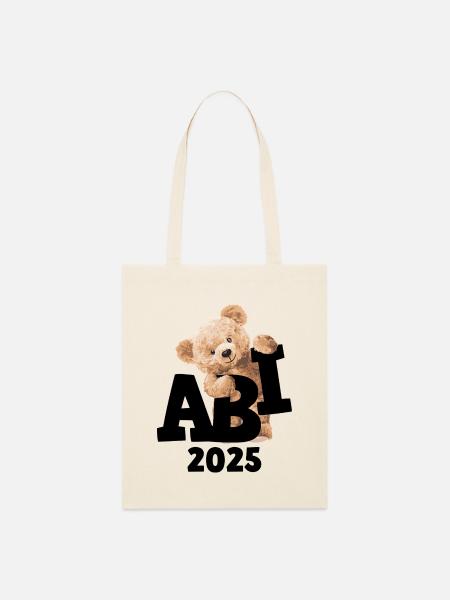 Teddy Abi Abitur Abschluß Teddybär Geschenk - Stanley/Stella Bio-Stoffbeutel - Natur