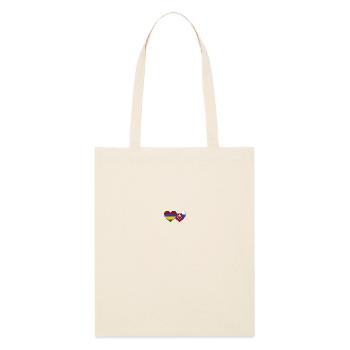 Mauritius Slowakei Flagge Herz - Stanley/Stella Bio-Stoffbeutel - Natur - Vorne