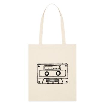 Cassette de musique Cassette audio - Tote bag bio Stanley/Stella - écru doux - Devant