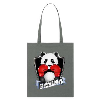 Boxender Panda – Lustiges Tiermotiv - Stanley/Stella Bio-Stoffbeutel - Tieforange - Vorne