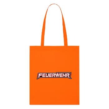 Feuerwehr Neon-Schriftzug - Stanley/Stella Bio-Stoffbeutel - Tieforange - Vorne
