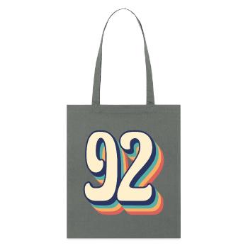 T-Shirt rétro Vintage numéro 92 quatre-vingt-douze - Tote bag bio Stanley/Stella - orange profond - Devant