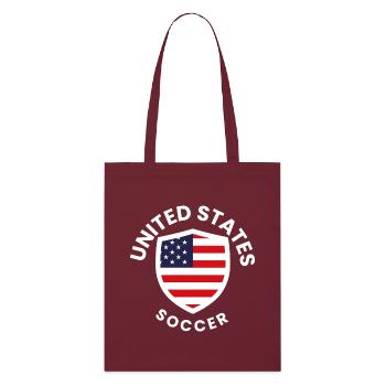 USA Football Flaggenschild - Stanley/Stella Bio-Stoffbeutel - Burgunderrot - Vorne