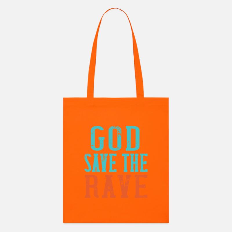 God save the Rave - Stanley/Stella Bio-Stoffbeutel - Tieforange