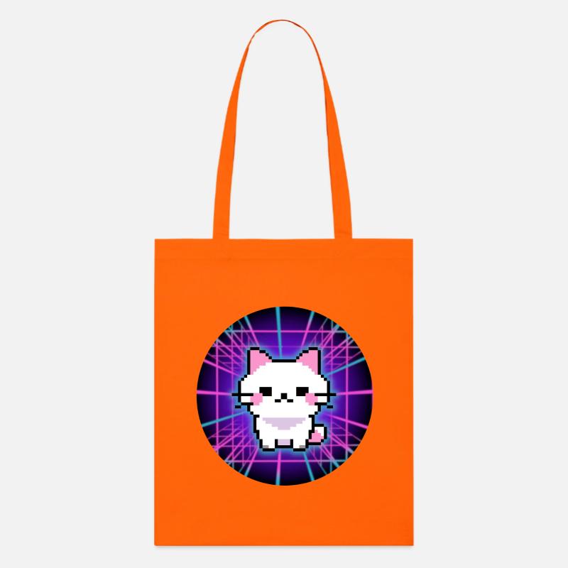 Neon Pixel Pets – Ambiances de glitch pour les joueurs - Tote bag bio Stanley/Stella - orange profond