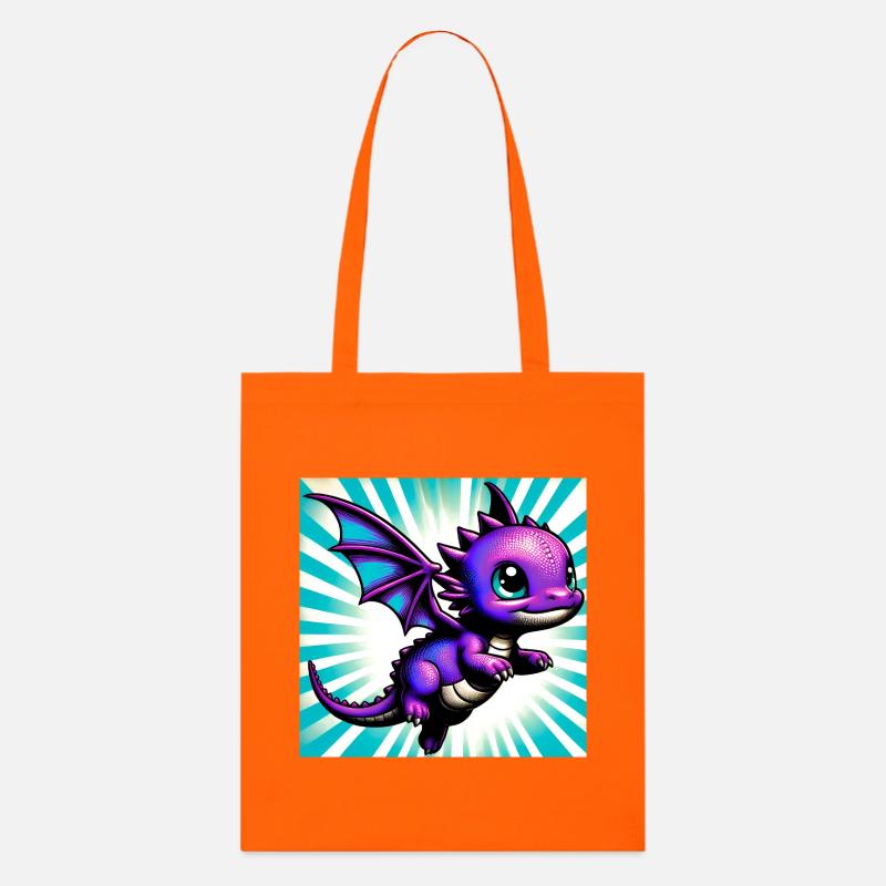 Drache - Stanley/Stella Bio-Stoffbeutel - Tieforange