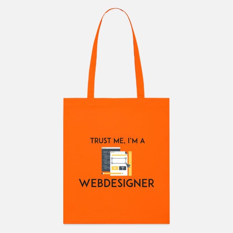 Croyez-moi, je suis webdesigner - Tote bag bio Stanley/Stella - orange profond