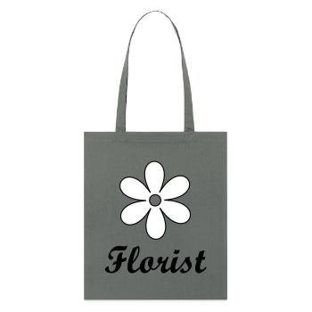 Artisan florist sleek floral logo - Stanley/Stella Organic Tote Bag - bright orange - Front