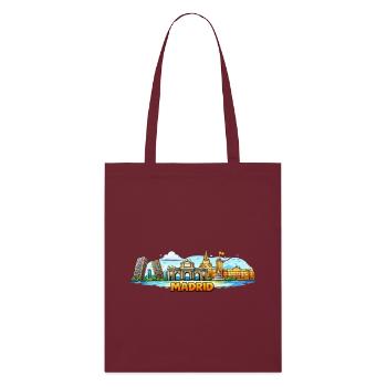 Ville de la Silhouette de Madrid - Tote bag bio Stanley/Stella - bordeaux - Devant