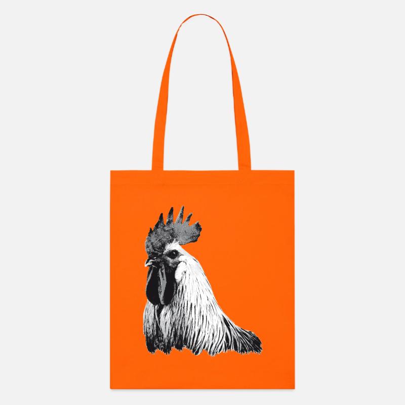 Fans de poulet - Coq - Coq - Poulet fleur - Bio - Tote bag bio Stanley/Stella - orange profond