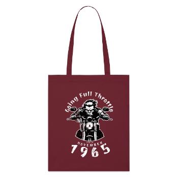 60. Geburtstag à plein régime depuis 11/1965 - Tote bag bio Stanley/Stella - bordeaux - Devant