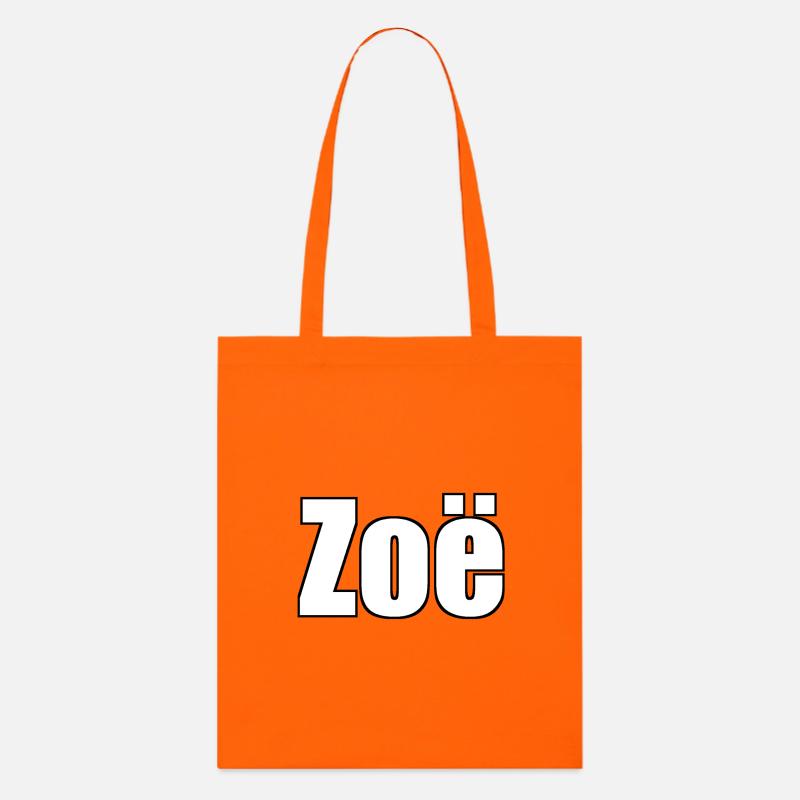 Zoe - (Menschenname) - Stanley/Stella Bio-Stoffbeutel - Tieforange