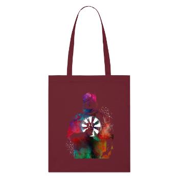 Dart Player Sports Art #darts #sport - Stanley/Stella Organic Tote Bag - burgundy - Front
