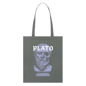 Conception artistique du crâne de Platon - Tote bag bio Stanley/Stella - orange profond - Devant