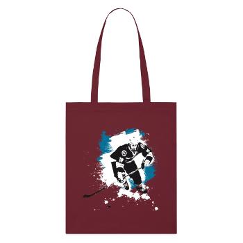 rondelle de hockey joueur de hockey attaque ours polaires requins - Tote bag bio Stanley/Stella - bordeaux - Devant