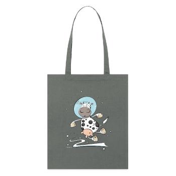Drôle de vache en astronaute dans l’espace - Tote bag bio Stanley/Stella - orange profond - Devant