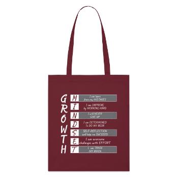 GROWTH MINIMUM - Stanley/Stella Organic Tote Bag - burgundy - Front