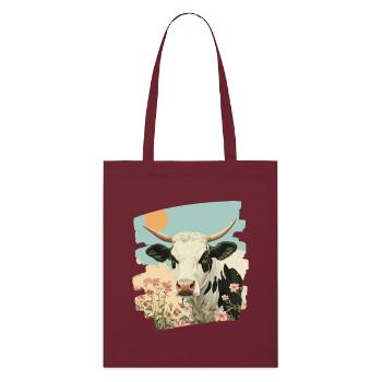 Éleveur de vaches - Tote bag bio Stanley/Stella - bordeaux - Devant