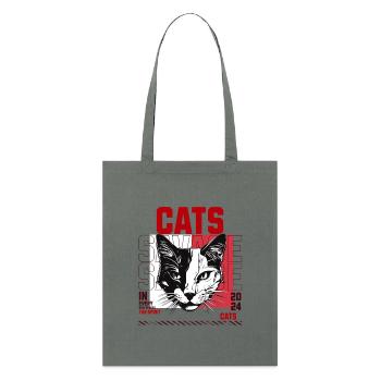 Katzenkunst mit energischem Design - Stanley/Stella Bio-Stoffbeutel - Tieforange - Vorne