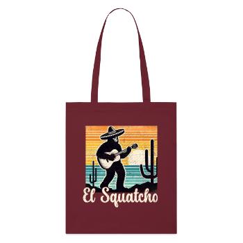 El Squatcho Guitarra Coucher de soleil - Tote bag bio Stanley/Stella - bordeaux - Devant
