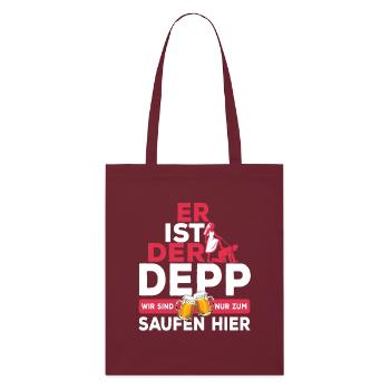 He's the idiot - JGA Team Bräutigam - Stanley/Stella Organic Tote Bag - burgundy - Front