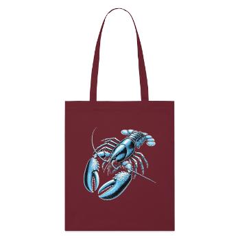 Crabe bleu façon homard - Tote bag bio Stanley/Stella - bordeaux - Devant