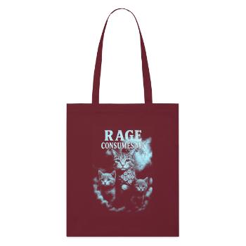 La rage me consume Cat Art - Tote bag bio Stanley/Stella - bordeaux - Devant