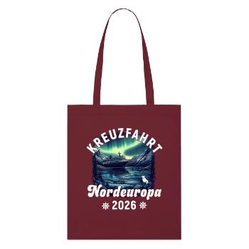 Cruise Northern Europe 2026 - Stanley/Stella Organic Tote Bag - burgundy - Front
