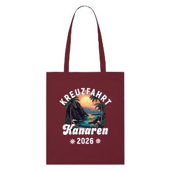 Croisière aux îles Canaries 2026 - Tote bag bio Stanley/Stella - bordeaux - Devant
