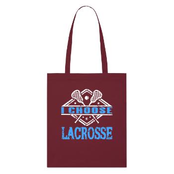 Je choisis un joueur de crosse Sport Fan - Tote bag bio Stanley/Stella - bordeaux - Devant