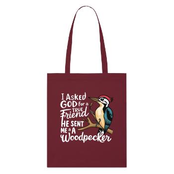 Bird Lover Design - Stanley/Stella Organic Tote Bag - burgundy - Front