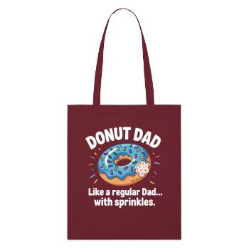 Donut Dad Sprinkles Humor - Stanley/Stella Bio-Stoffbeutel - Burgunderrot - Vorne