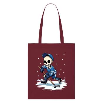 Joueur de hockey sur glace squelette numéro 99 Sports d’hiver - Tote bag bio Stanley/Stella - bordeaux - Devant