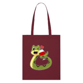 Vin rouge Snake - Tote bag bio Stanley/Stella - bordeaux - Devant
