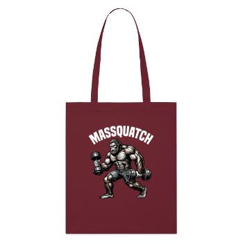 Massquatch Gewichtheben Sasquatch Lustiger Bigfoot - Stanley/Stella Bio-Stoffbeutel - Burgunderrot - Vorne