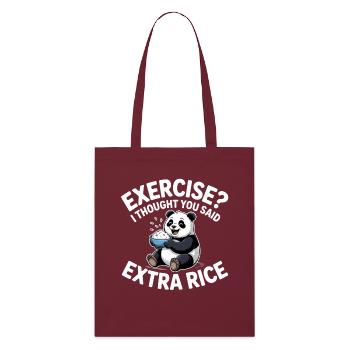 Blague sur le panda au riz - Tote bag bio Stanley/Stella - bordeaux - Devant