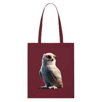 Chouette blanche Chouette Chouette Chouette Chouette Chouette Chouette des neiges - Tote bag bio Stanley/Stella - bordeaux - Devant