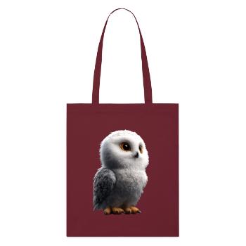 Chouette blanche Chouette Chouette Chouette Chouette Chouette Chouette des neiges - Tote bag bio Stanley/Stella - bordeaux - Devant