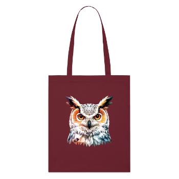 Chouette blanche Chouette Chouette Chouette Chouette Chouette Chouette des neiges - Tote bag bio Stanley/Stella - bordeaux - Devant