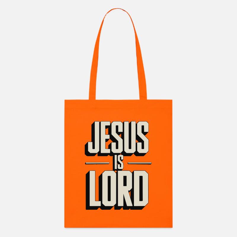 Jésus est le Seigneur - Conception chrétienne de fautes de frappe - Tote bag bio Stanley/Stella - orange profond