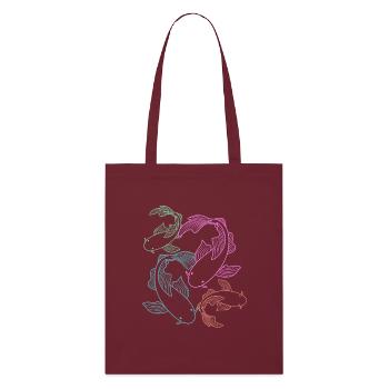 Poisson koi carpe koi koi - Tote bag bio Stanley/Stella - bordeaux - Devant