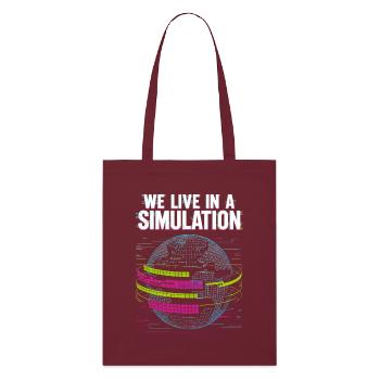 Wir leben in einer Simulation - Stanley/Stella Bio-Stoffbeutel - Burgunderrot - Vorne
