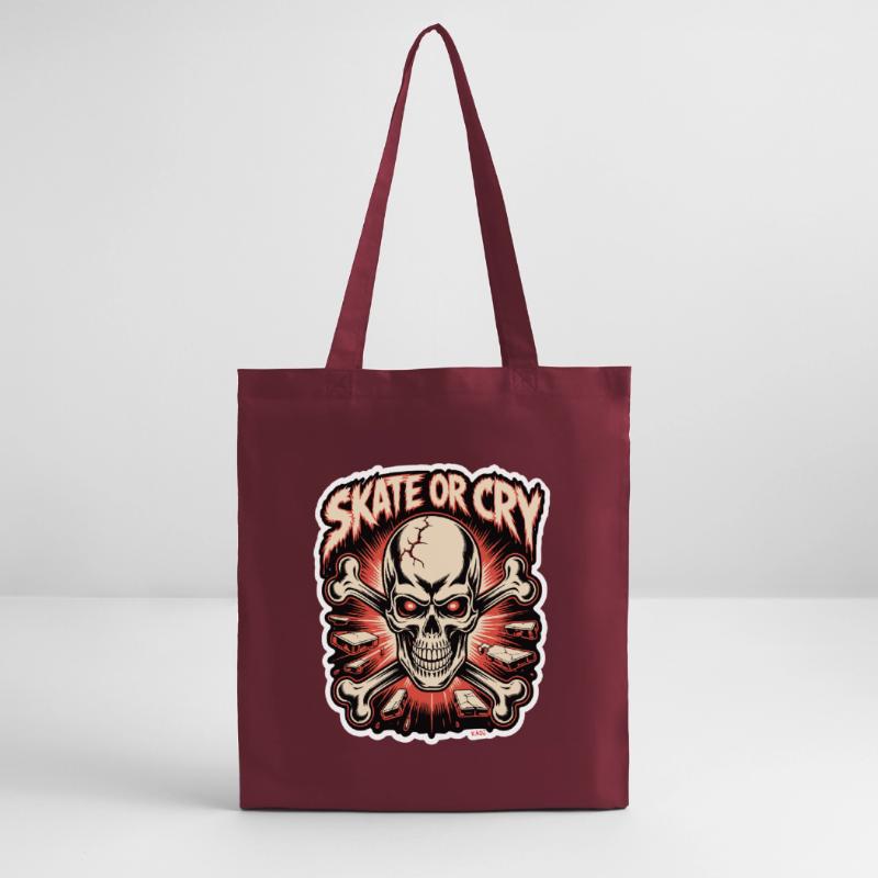 Skate- oder Cry-Skull-Tee-Design Stanley/Stella Bio-Stoffbeutel