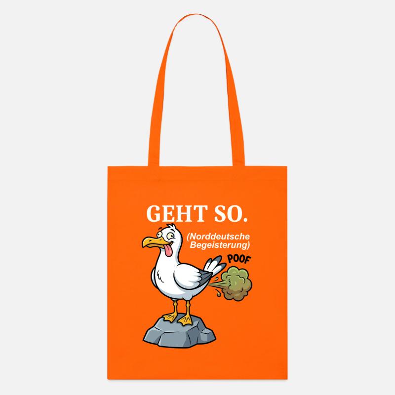Norddeutscher Humor Spruch: Geht so - Stanley/Stella Bio-Stoffbeutel - Tieforange