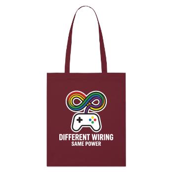 Câblage différent, même puissance Motiv de jeu - Tote bag bio Stanley/Stella - bordeaux - Devant