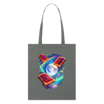 Space toast with rainbow - Stanley/Stella Organic Tote Bag - bright orange - Front
